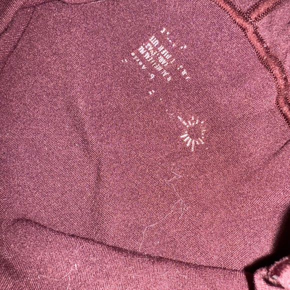 Aerie Women's Burgundy and Red Leggings Flare Crossover V waist High strechy XXS - Picture 6 of 8